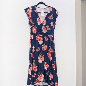 NWT Nordstrom Velvet Torch Faux Wrap Floral Peony‎ Dress XL USA